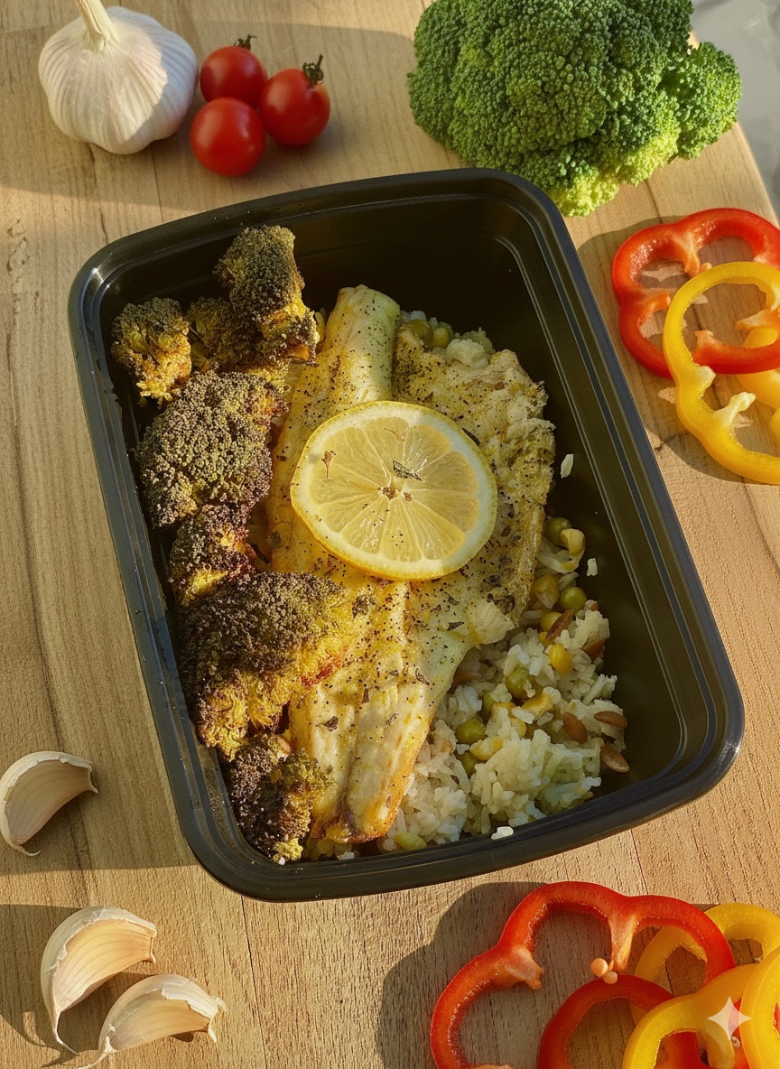 Lemon fish meal prep